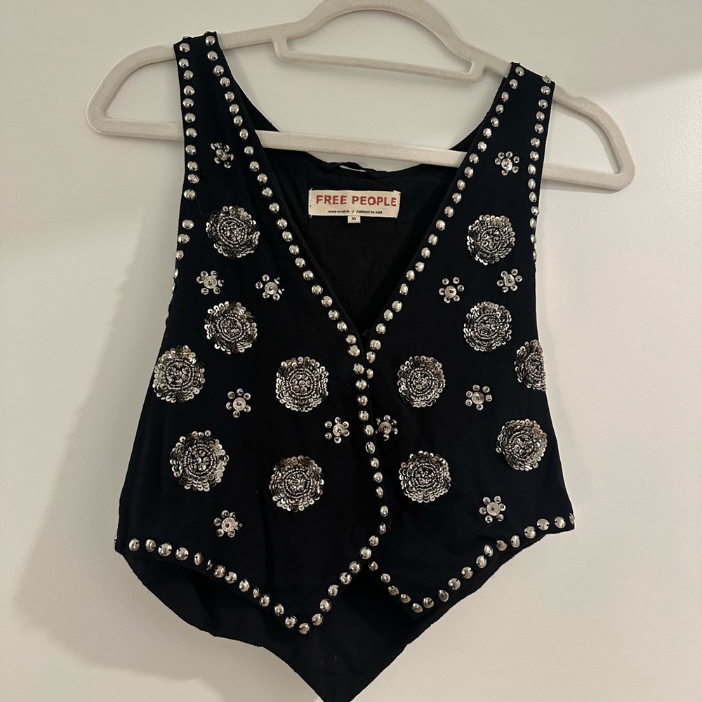 Free people bedazzled vest - XS